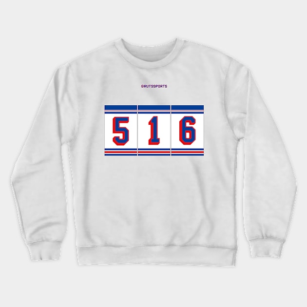 Rep your Area Code (NYR 516) Crewneck Sweatshirt by RUTSSports